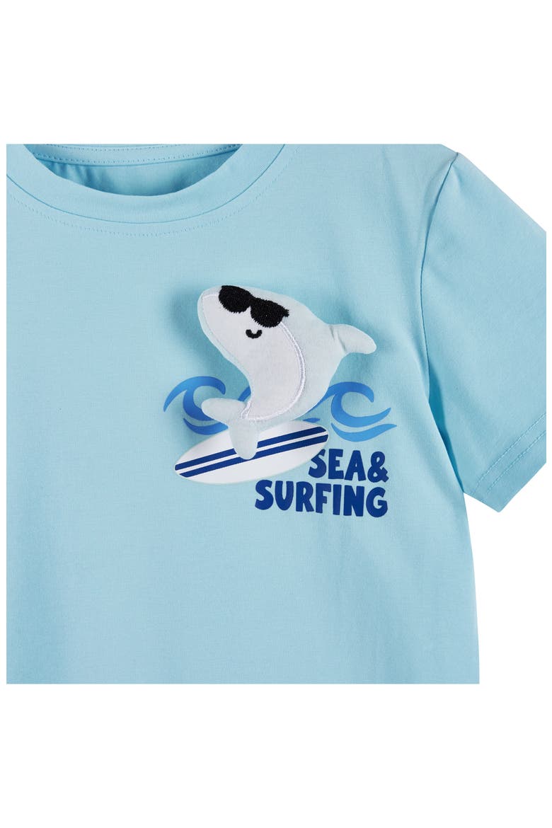 Kids' Sea & Surfing Graphic T-Shirt, Alternate, color, BLUE SHARK