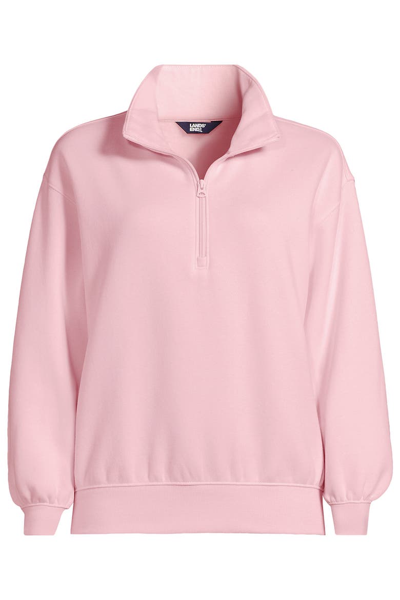 Serious Sweats Relaxed Quarter Zip Pullover Sweatshirt, Alternate, color, Sea Salt Pink