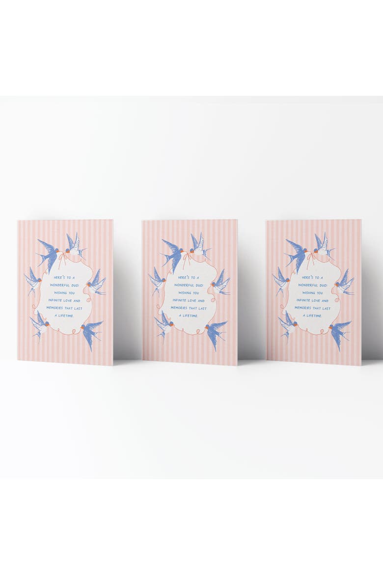 Wedding Greeting Card Pack Sets (3 ct) Swallows wedding Wishes, Main, color, Multi-Pack