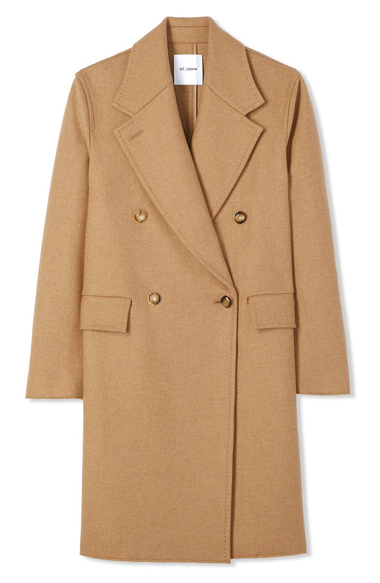 St. John Collection Double Face Wool & Cashmere Coat, Alternate, color, 