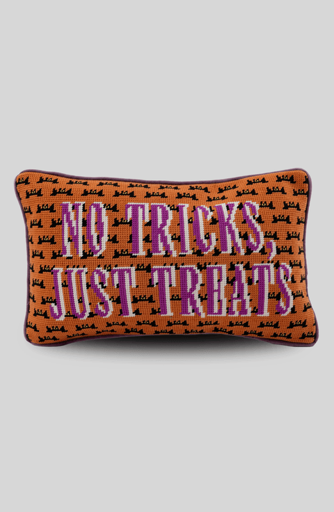 No Tricks Needlepoint Pillow