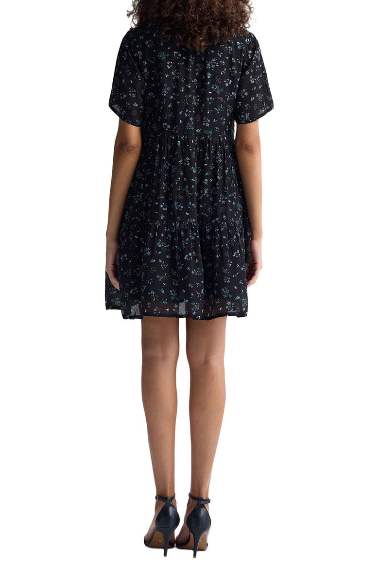 Reistor Floral Short Tiered Dress, Alternate, color, Ditzy Wildflowers