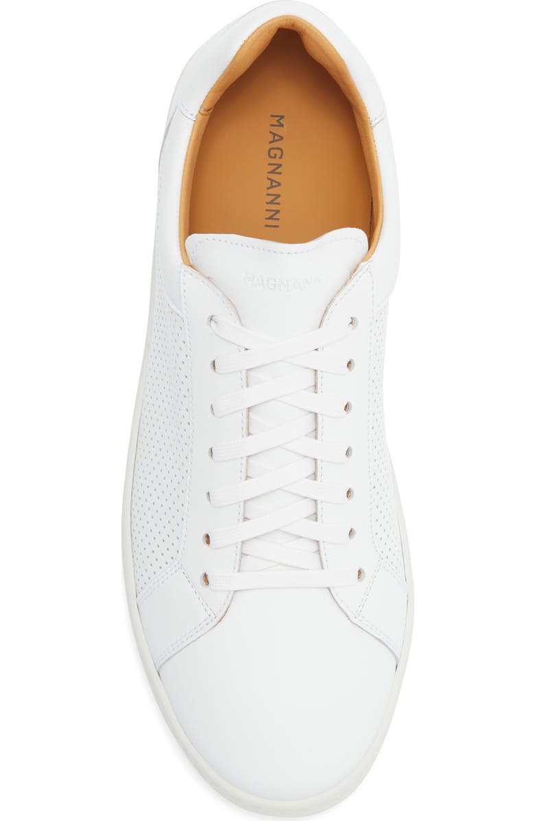 Magnanni Elonso Perforated Sneaker, Alternate, color, White