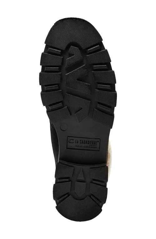 La Canadienne Abba Genuine Shearling Lined Waterproof Bootie In Black