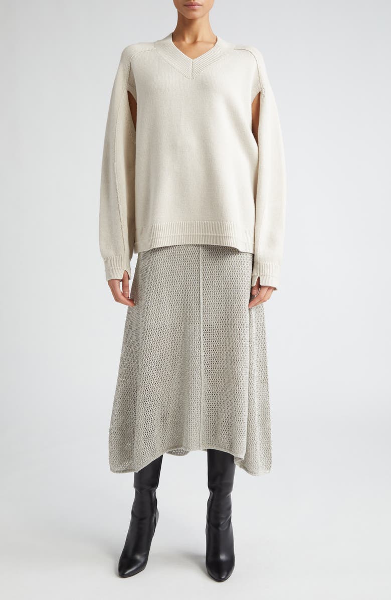 Maria McManus Cape Sleeve Organic Cotton & Recycled Cashmere Sweater, Alternate, color, 
