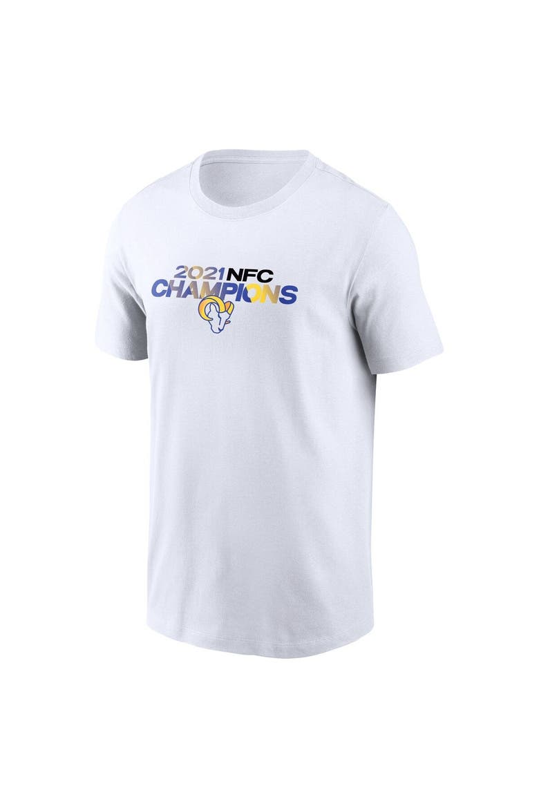 Men's Nike White Los Angeles Rams 2021 NFC Champions Roster T-Shirt, Alternate, color, White