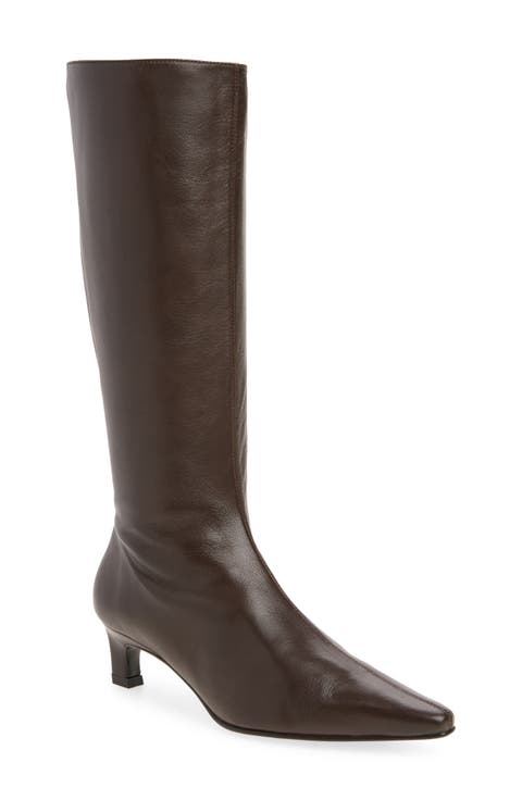 Gema Knee High Kitten Heel Boot