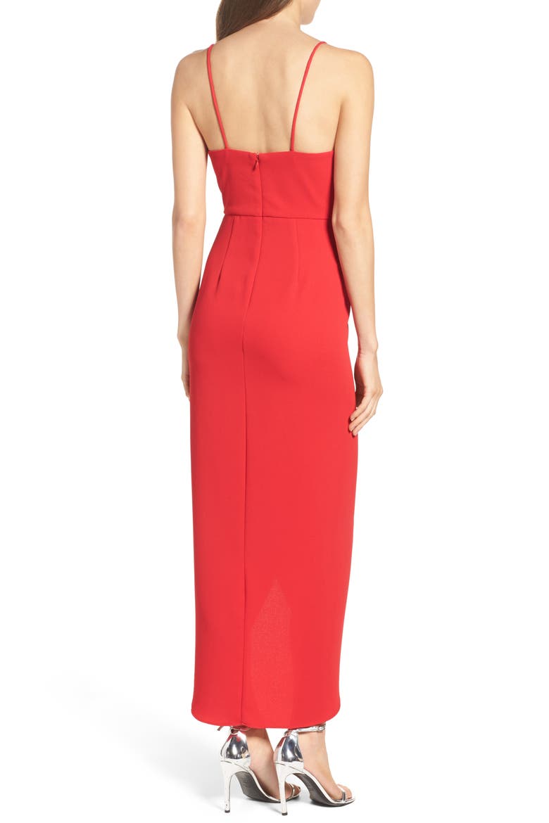 Xscape High/Low Dress, Alternate, color, RED