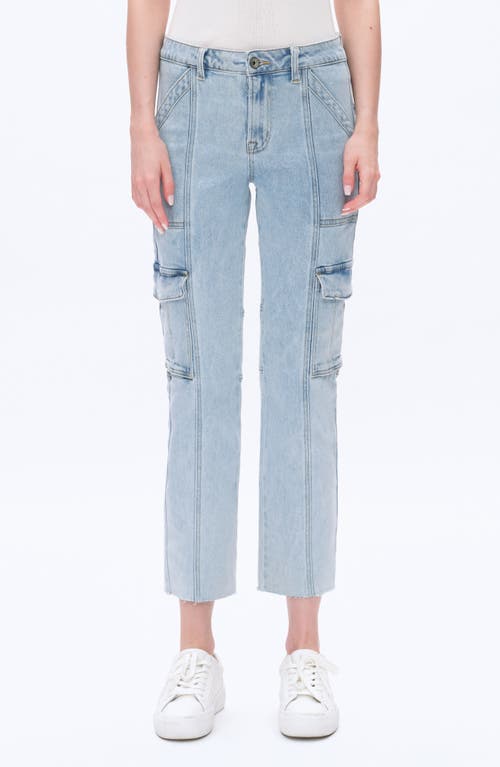Bayeas High Waist Ankle Straight Leg Cargo Jeans In Blue