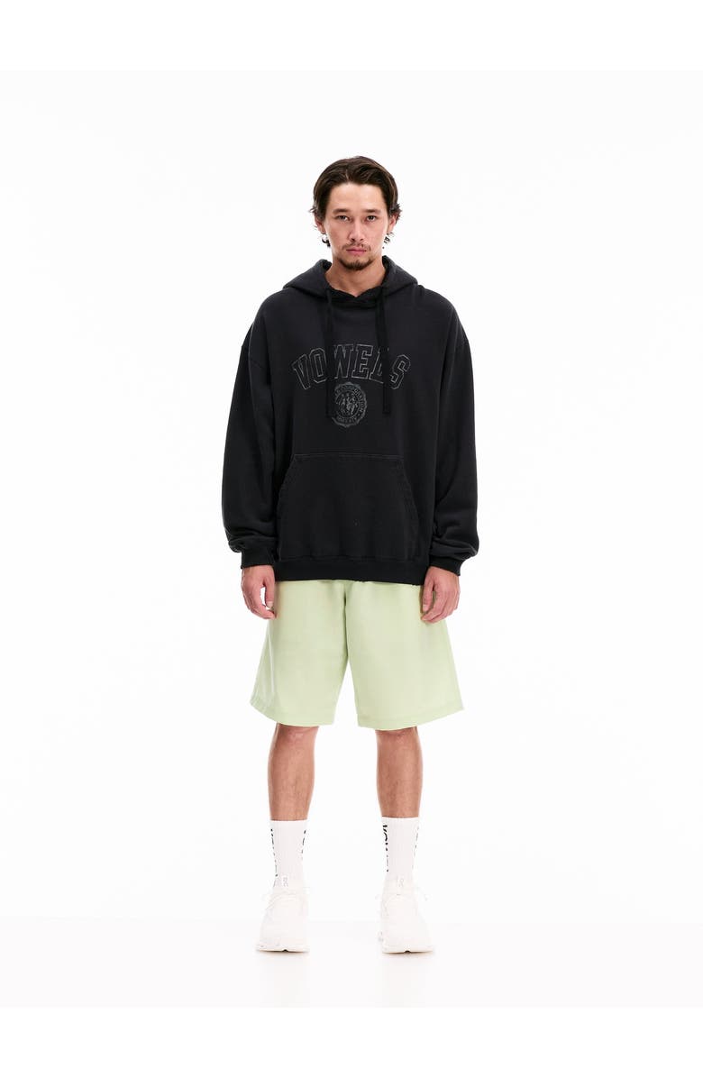 vowels Faded Collegiate Hoodie, Alternate, color, Black