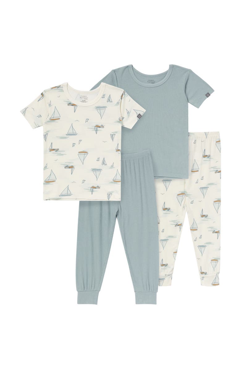 Modern Moments<sup>™</sup> by Gerber Snug Fit 4-Piece Pajama Set, Main, color, Sailing