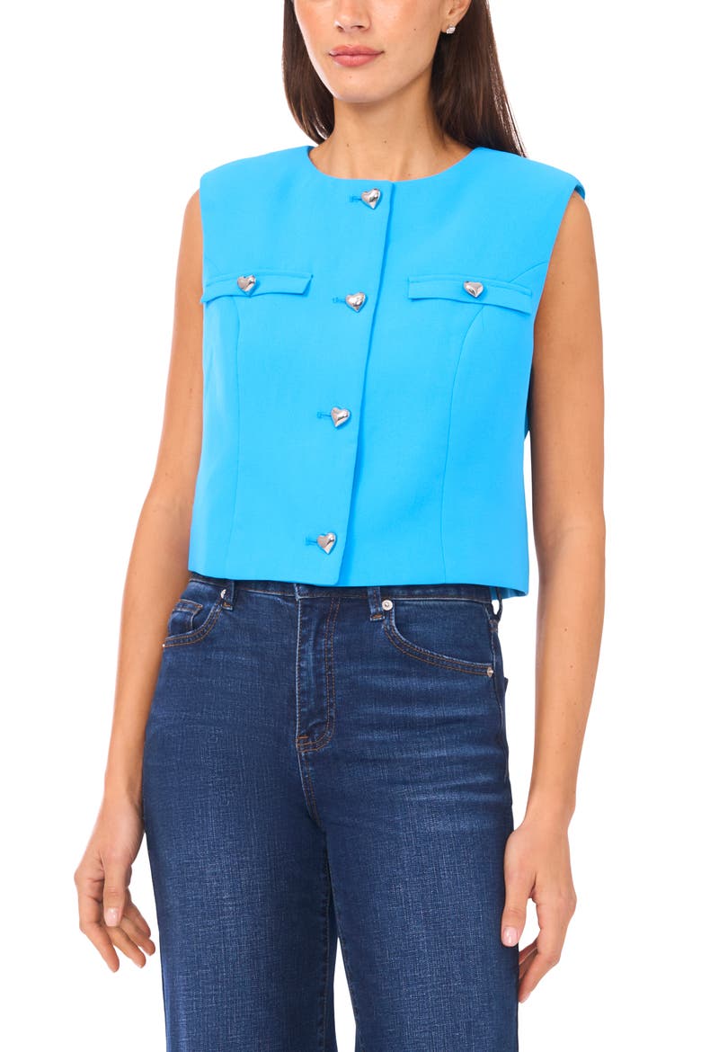 Crop Boxy Vest, Main, color, BLUE SPRITZ