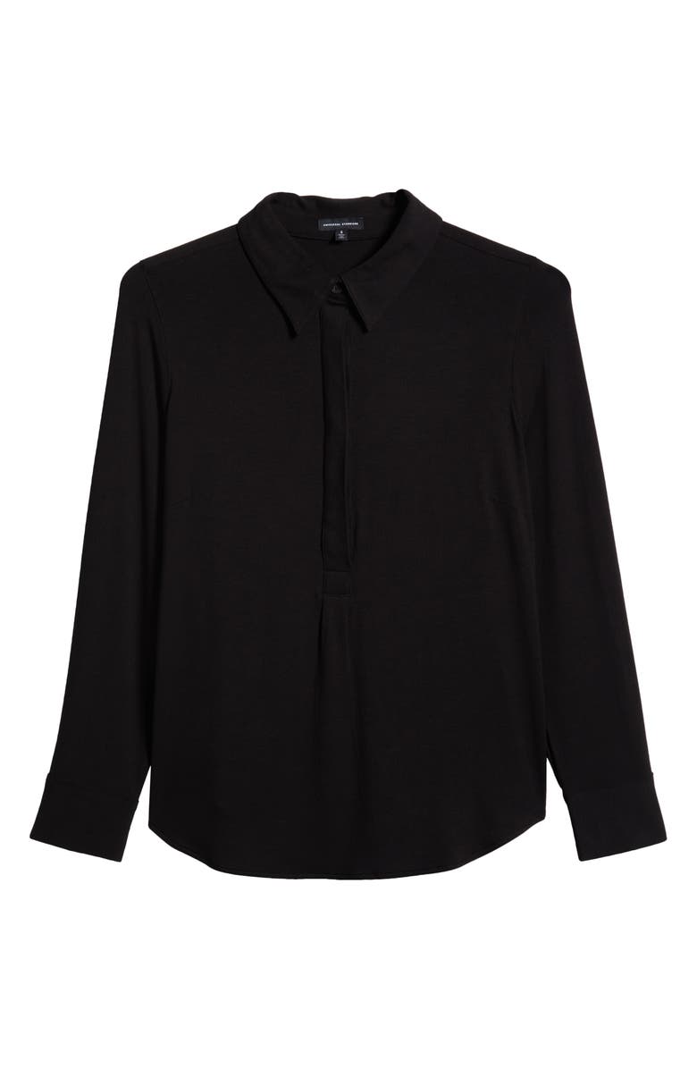 Universal Standard Elbe Popover Shirt, Alternate, color, Black