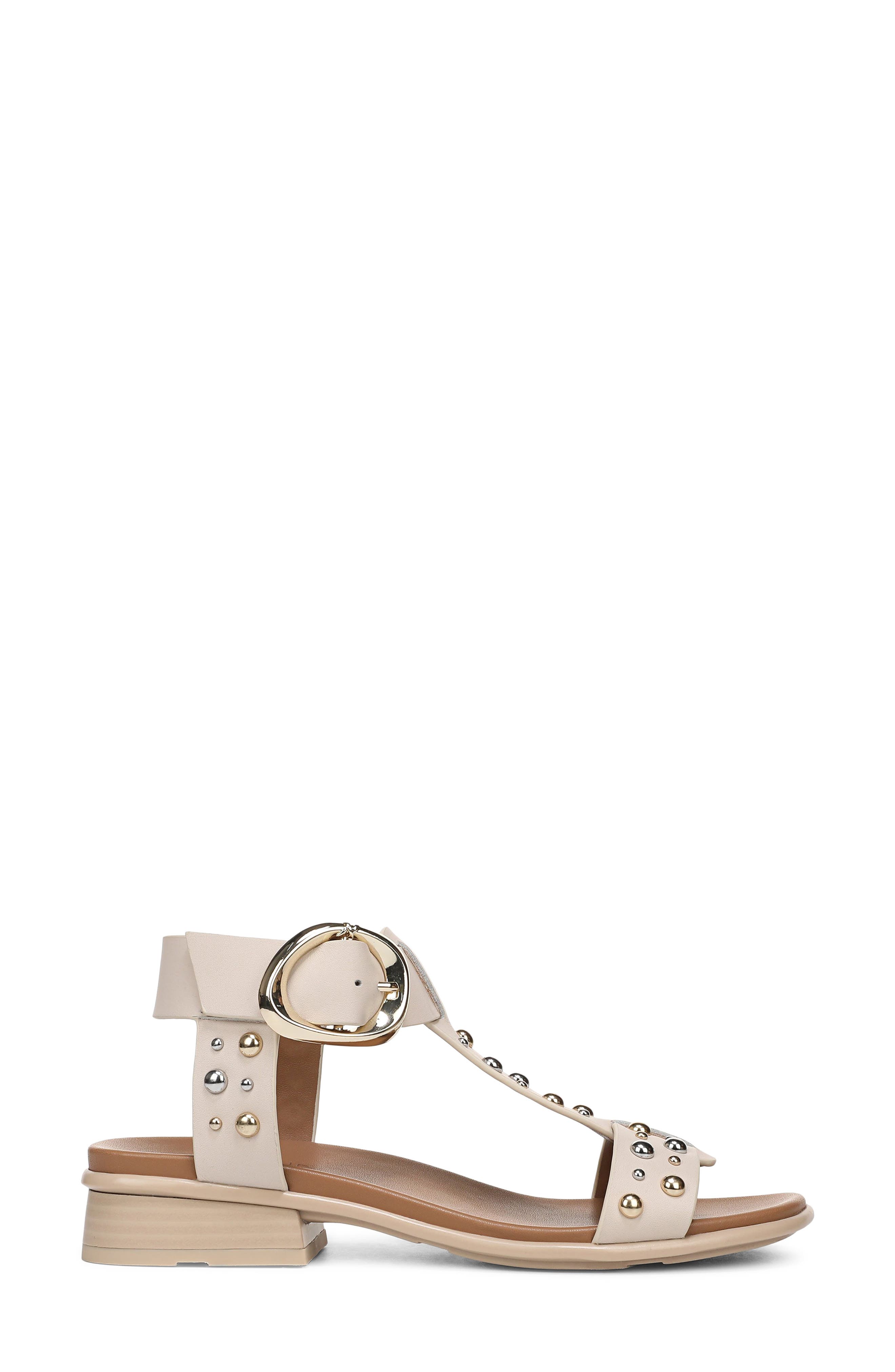 Naturalizer Brandy Stud Ankle Strap Sandal, Alternate, color, Ivory Mist