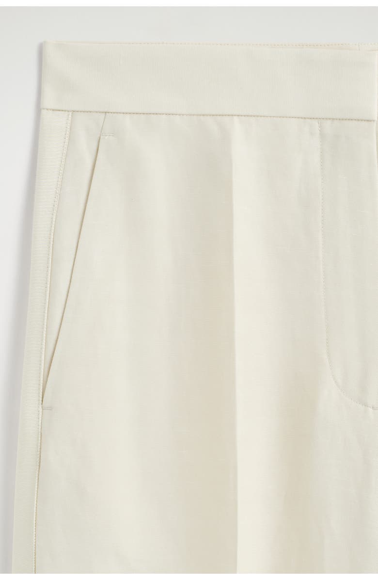 COS Tailored Linen-Blend Straight-Leg Pants, Alternate, color, Ecru