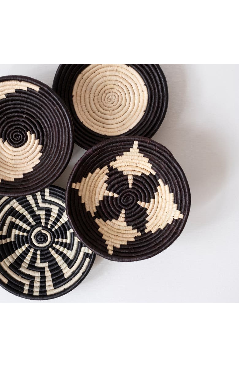 Maadili Collective Small Monochrome Daisy Basket, Alternate, color, Black