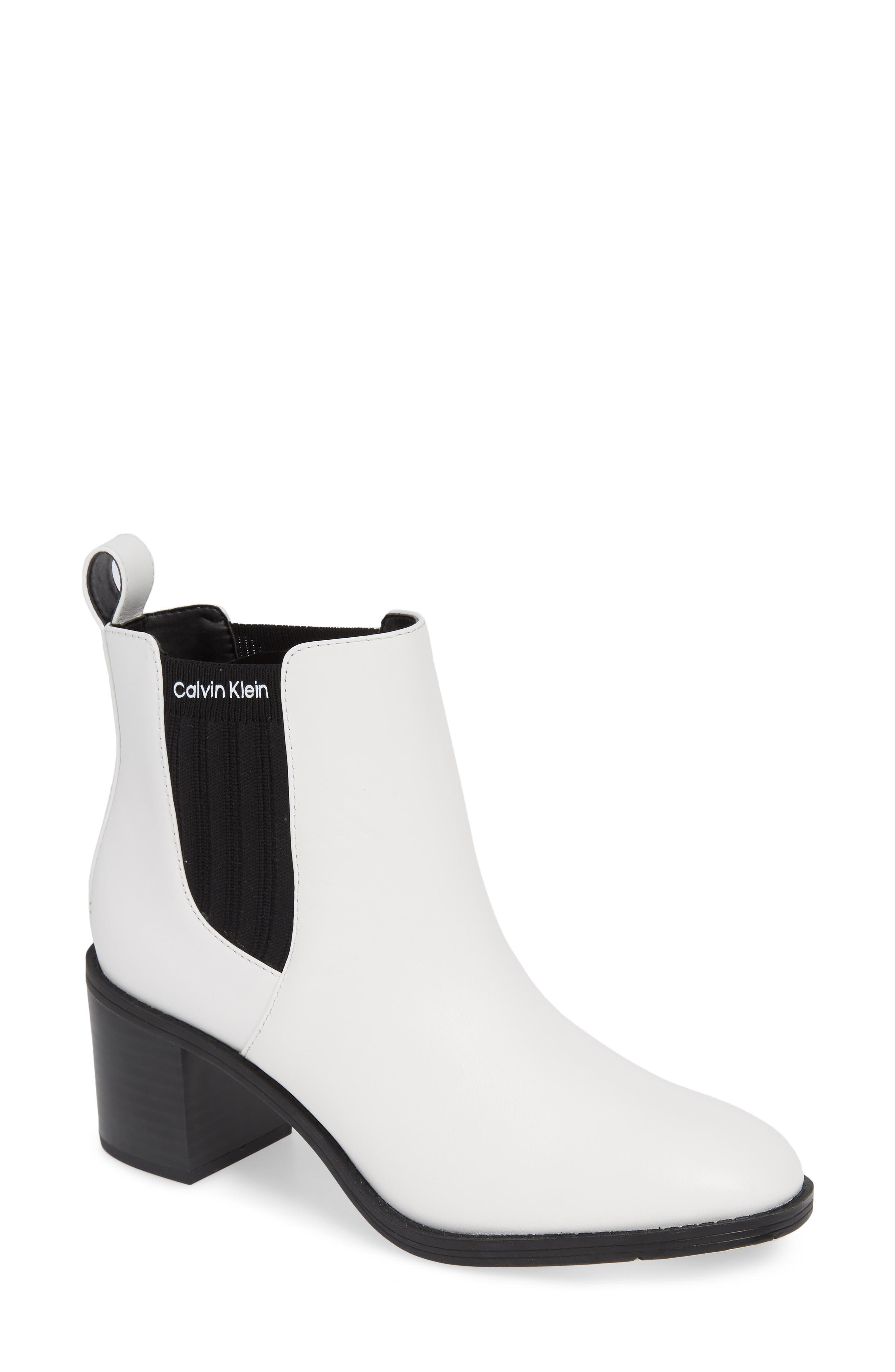 Perron Chelsea Bootie, Main, color, WHITE/ BLACK