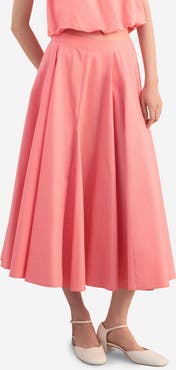 MANGO Flared Midi Skirt