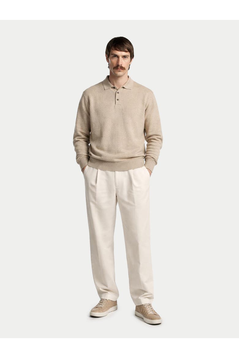 Essential Cashmere Polo Sweater, Alternate, color, warm grey