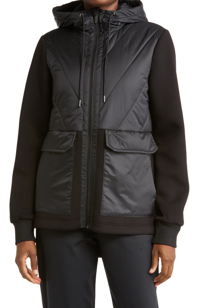 Zella Hybrid Puffer Jacket, Alternate, color, 