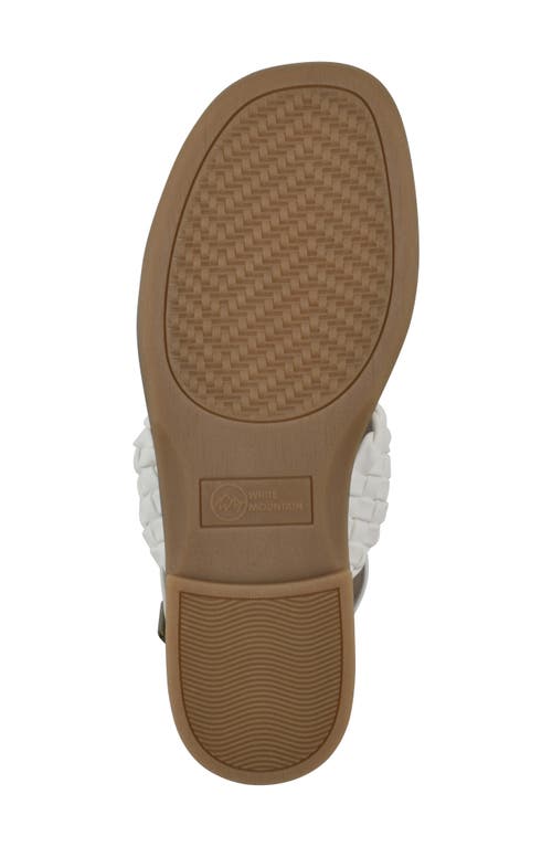 Cliffs By White Mountain Macaroni Slingback Sandal In White Smooth
