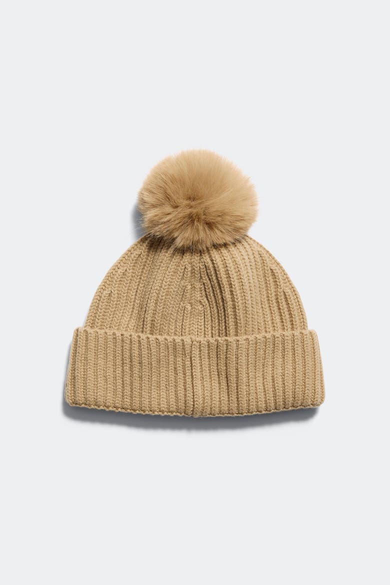 Cashmere Blend Pom Toque, Alternate, color, Timber Sand