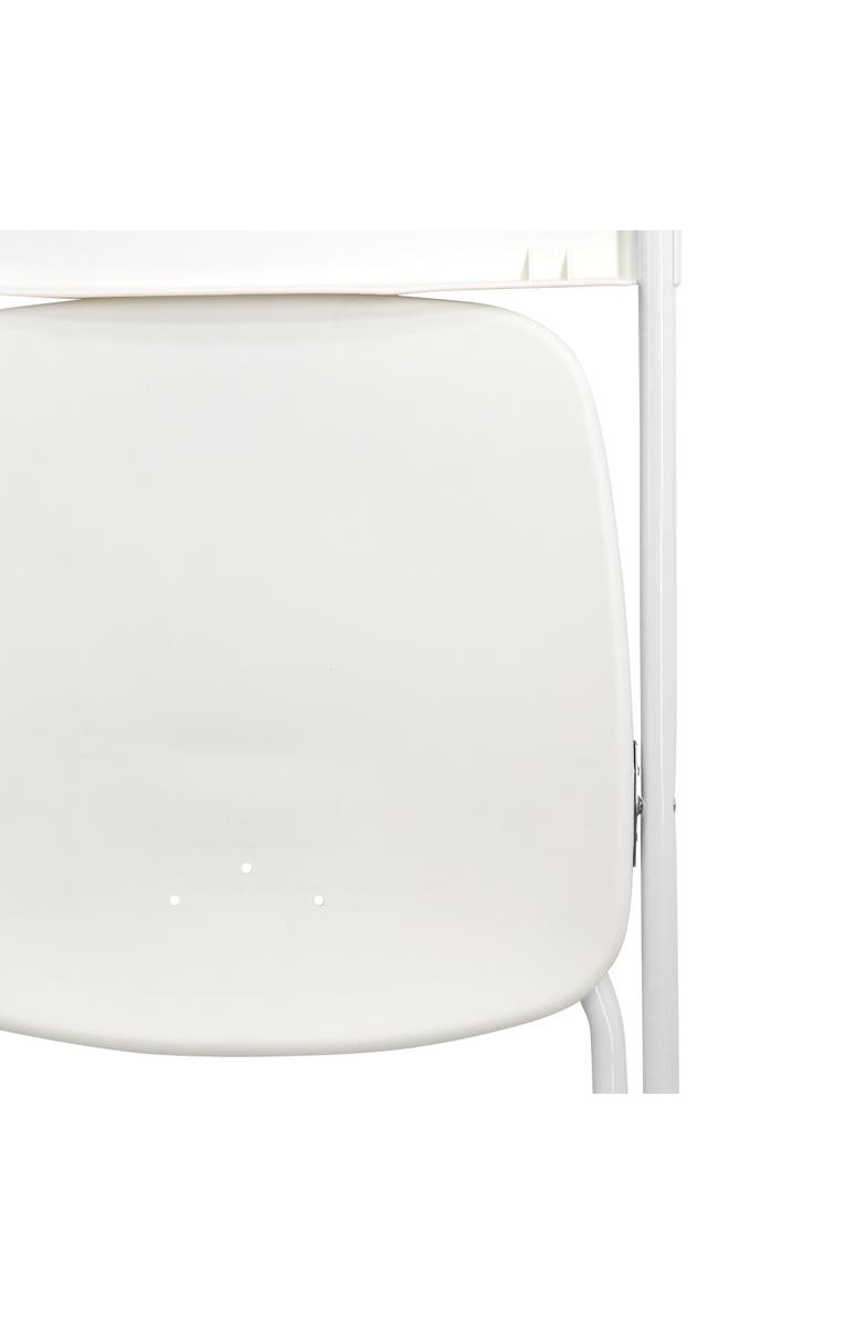 Elama 4 Piece Plastic Folding Chair, Alternate, color, White