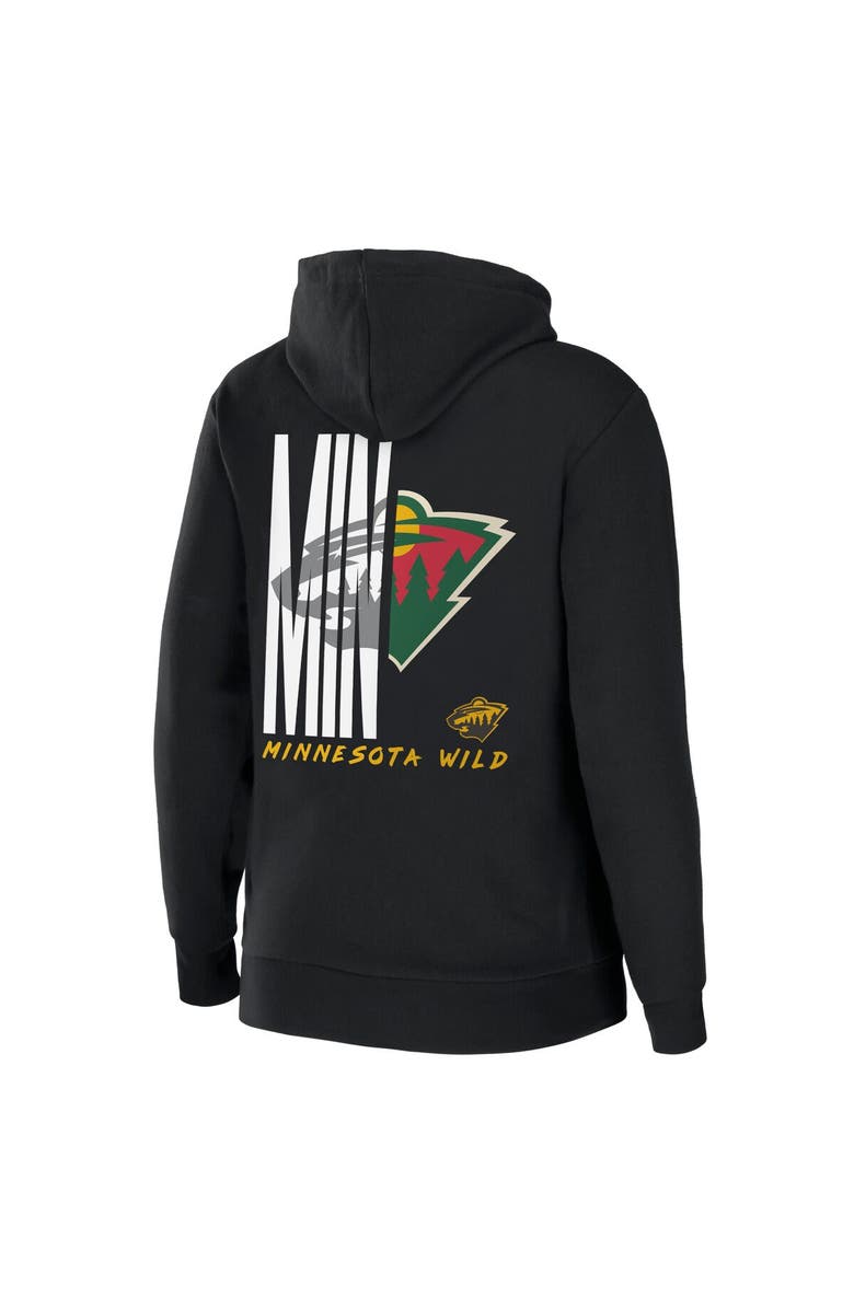WEAR by Erin Andrews Women's WEAR by Erin Andrews Black Minnesota Wild Sponge Fleece Full-Zip Hoodie, Alternate, color, 