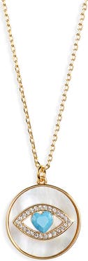 Kate Spade New York lucky charm evil eye pendant necklace