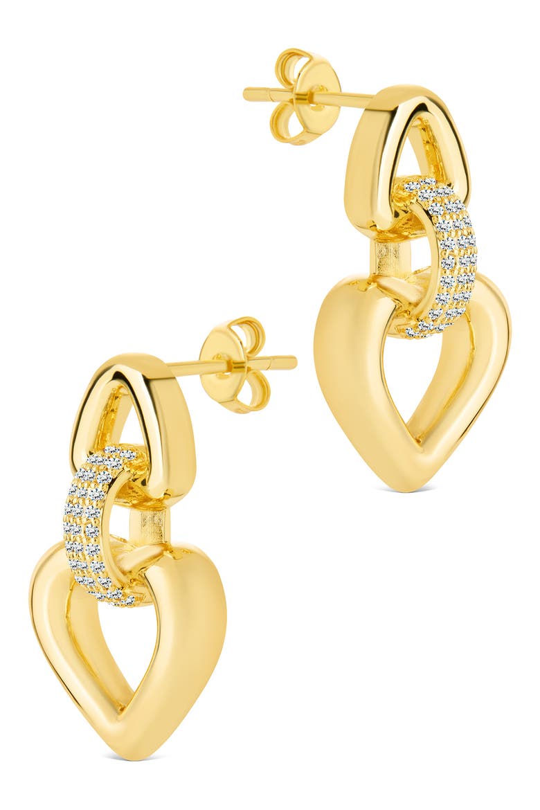 Marcia Cubic Zirconia Door Knocker Earrings, Alternate, color, GOLD