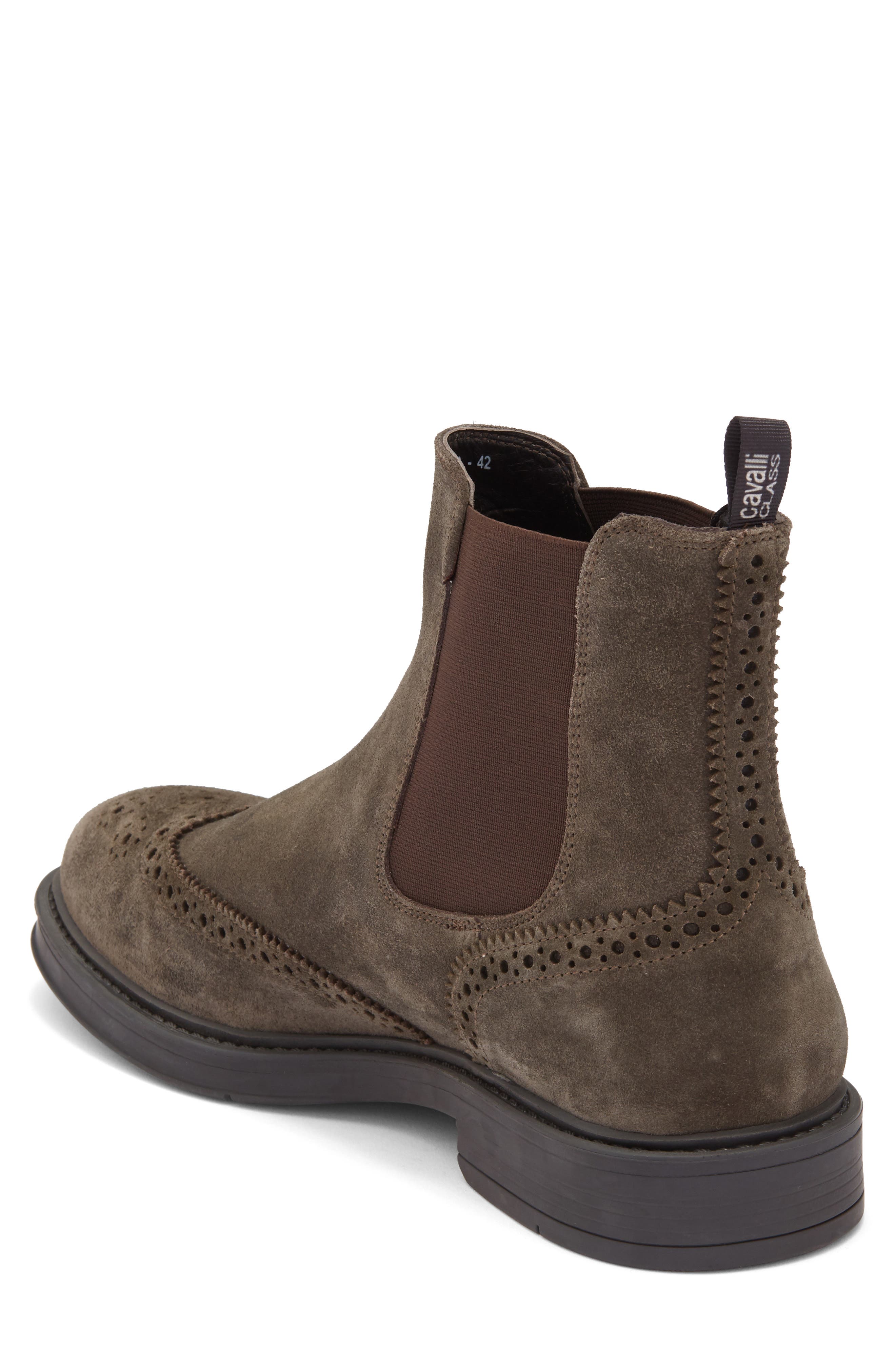 Roberto Cavalli Crip Chelsea Boot, Alternate, color, Taupe