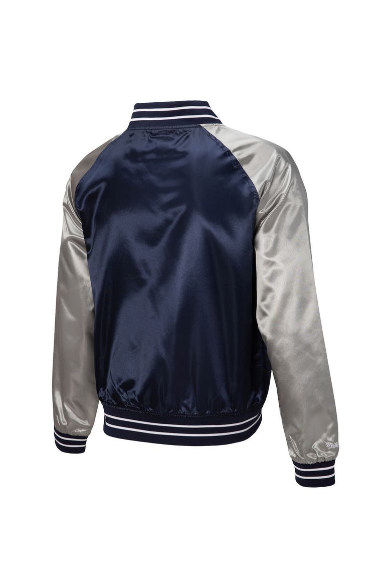 Women's Mitchell & Ness Navy Dallas Cowboys Team 2.0 Satin Raglan Full-Snap Jacket, Alternate, color, Navy