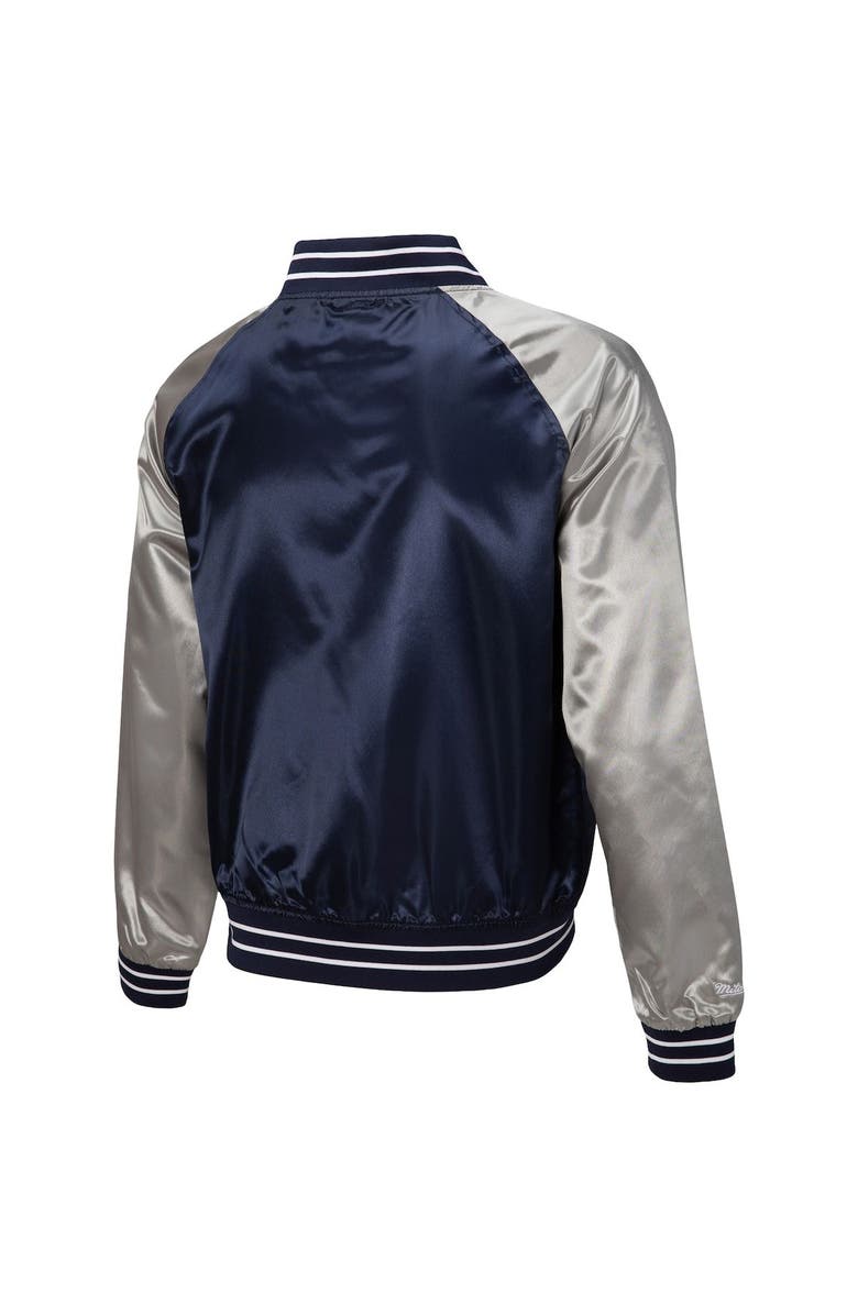 Mitchell & Ness Women's Mitchell & Ness Navy Dallas Cowboys Team 2.0 Satin Raglan Full-Snap Jacket, Alternate, color, Navy