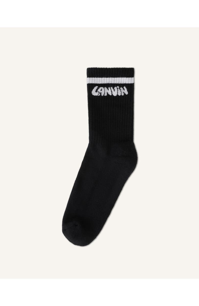 Lanvin Cotton Socks, Main, color, Black