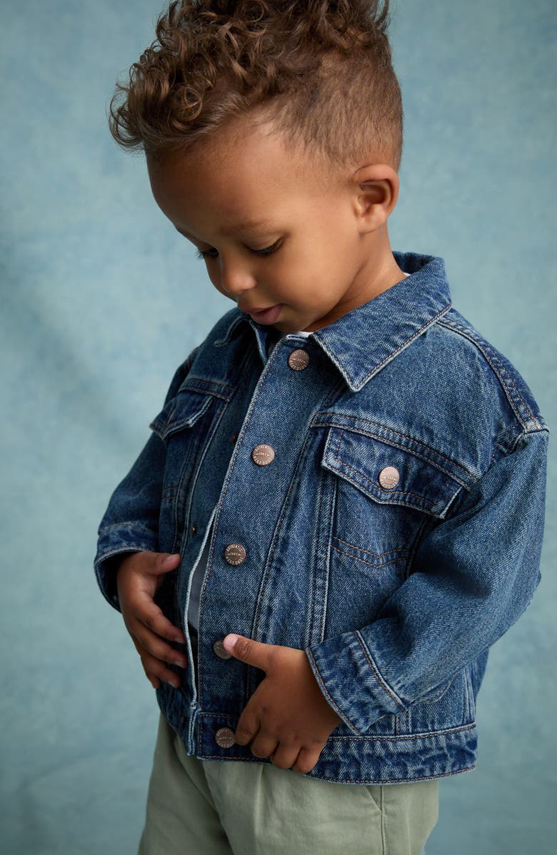 NEXT Kids' Denim Jacket, Alternate, color, Blue