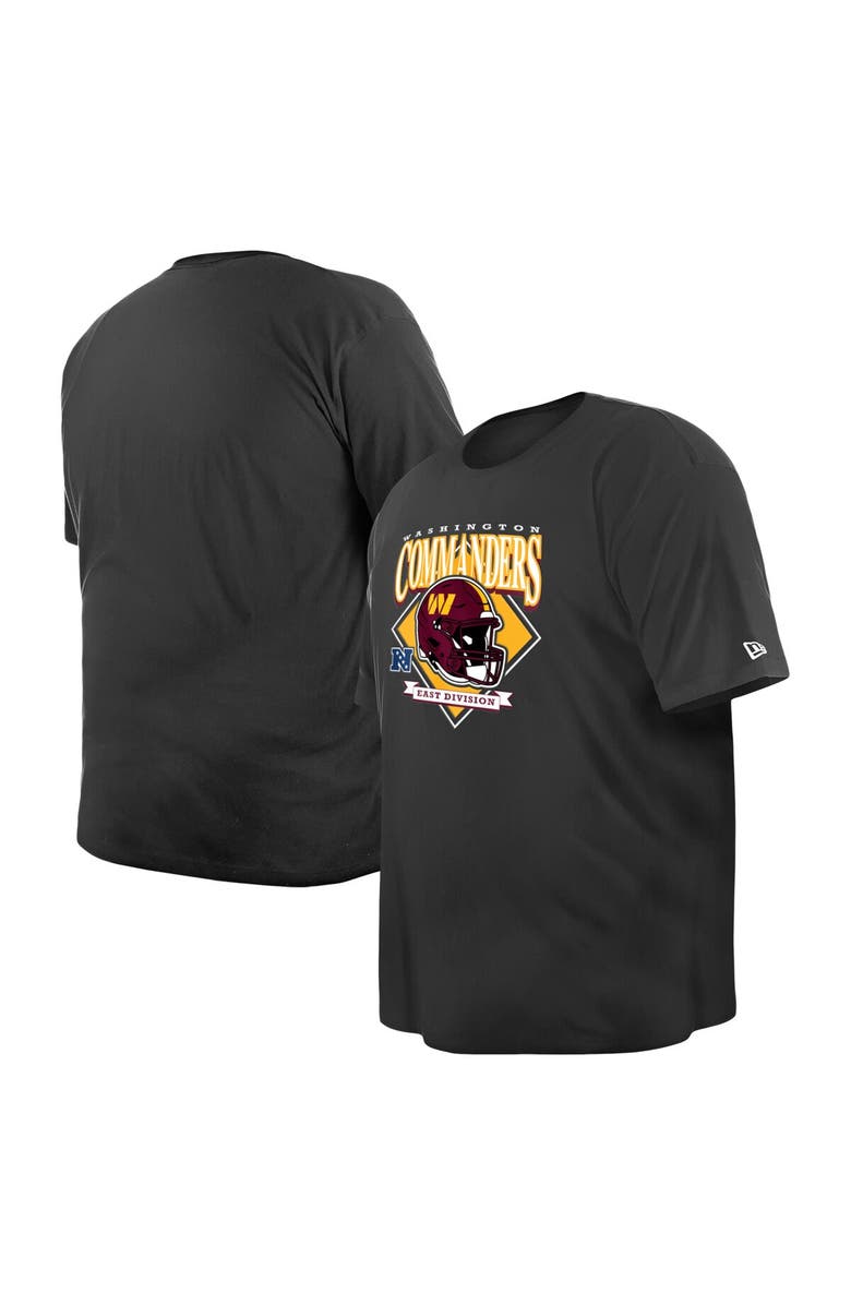 New Era Men's New Era  Black Washington Commanders Big & Tall Helmet T-Shirt, Alternate, color, 