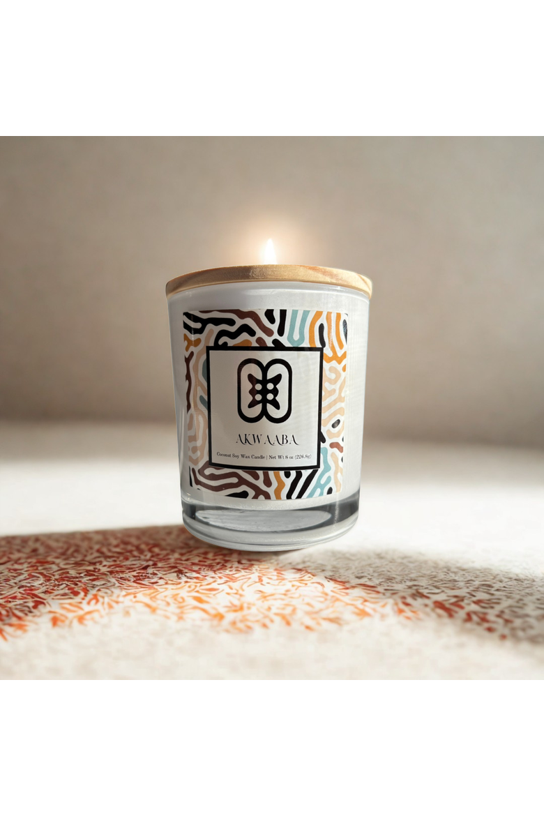 Akwaaba Candle 8oz, Alternate, color, White