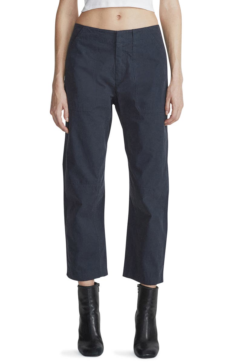 rag & bone Leyton Crop Cotton Work Pants, Main, color, Salute