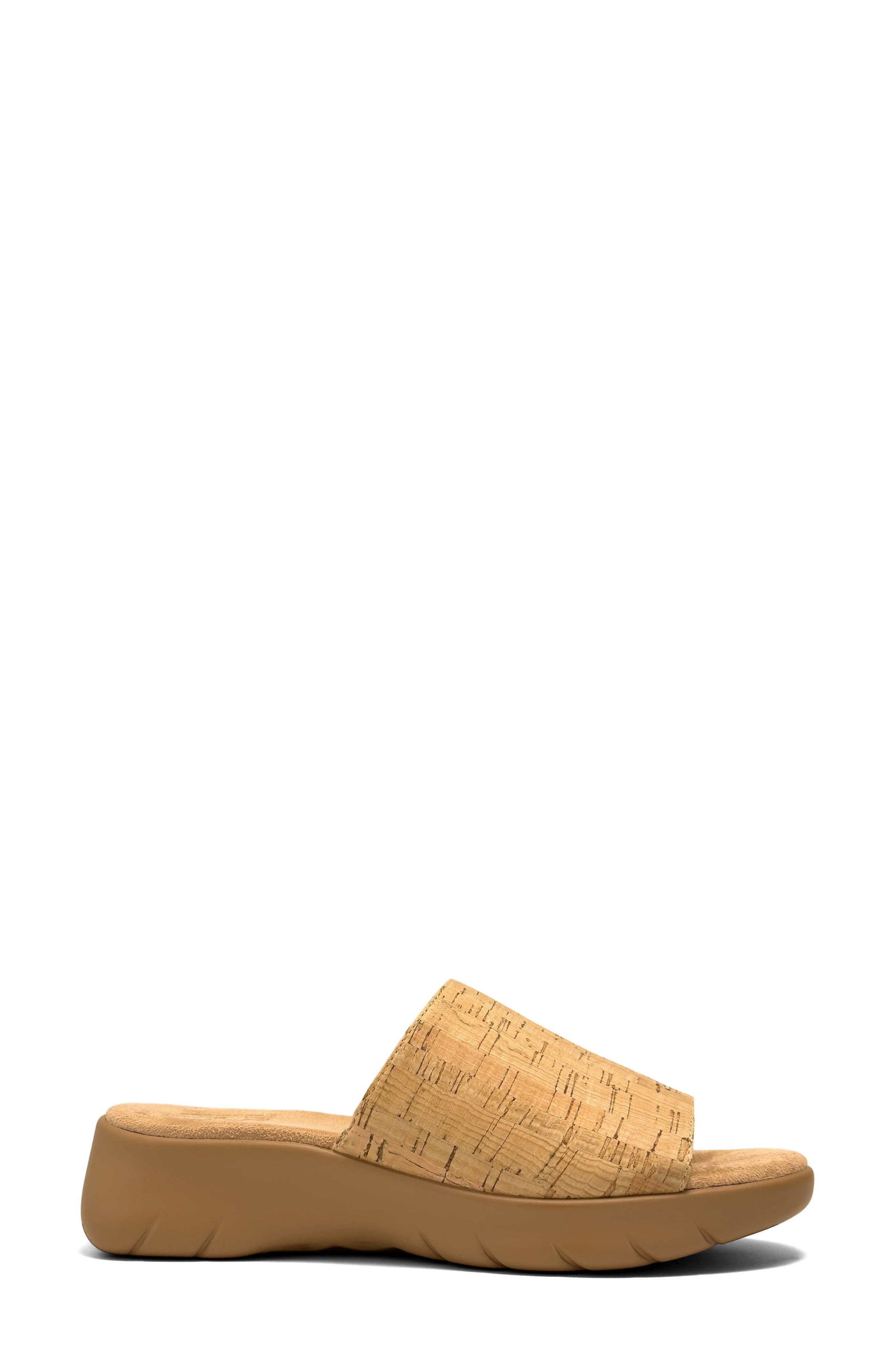Nora Cork Slide Sandal, Alternate, color, NATURAL CORK