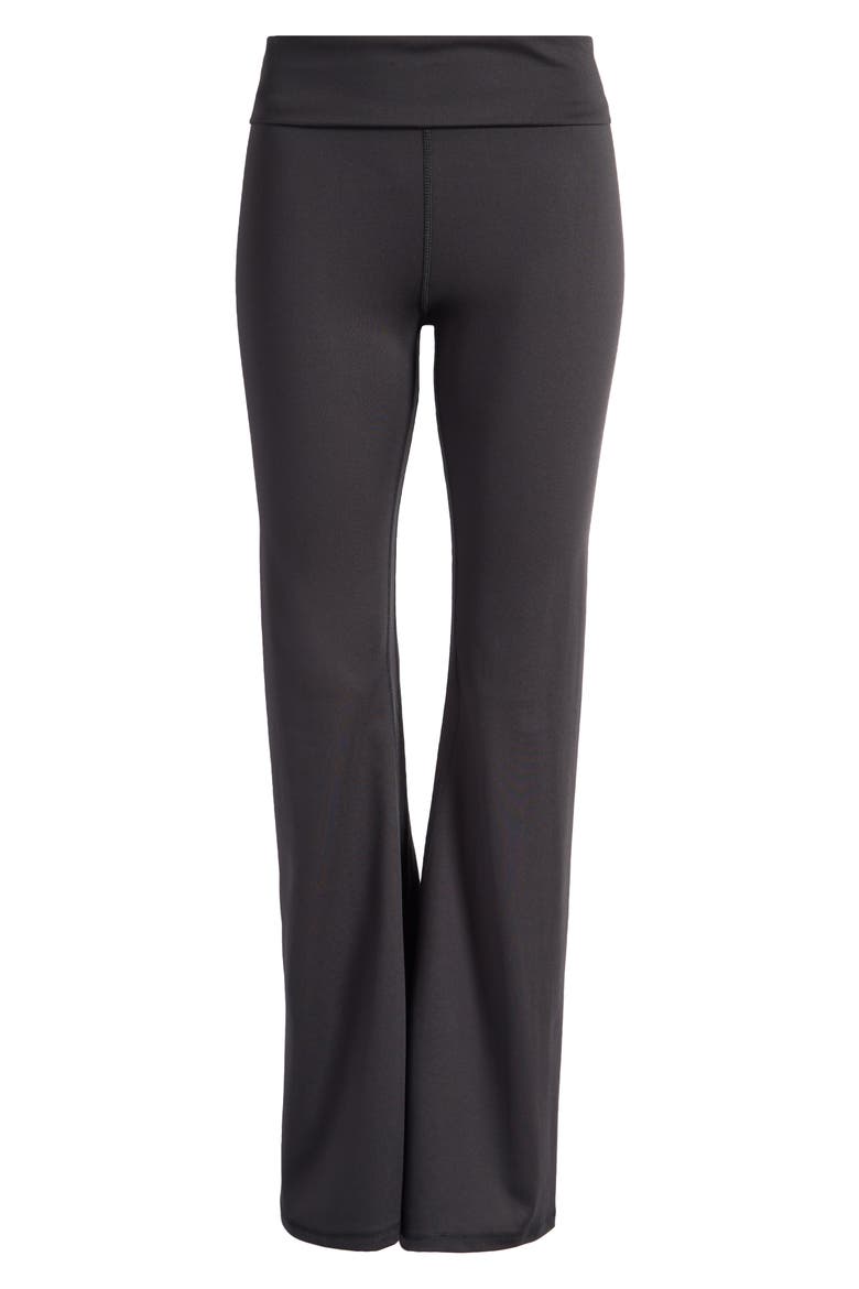 Foldover Flare Leggings, Alternate, color, METEORITE