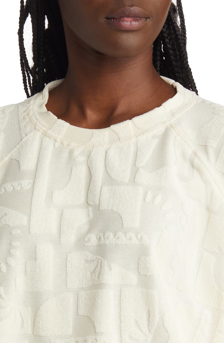 Rip Curl New Wave Cotton Blend Jacquard Sweatshirt, Alternate, color, 