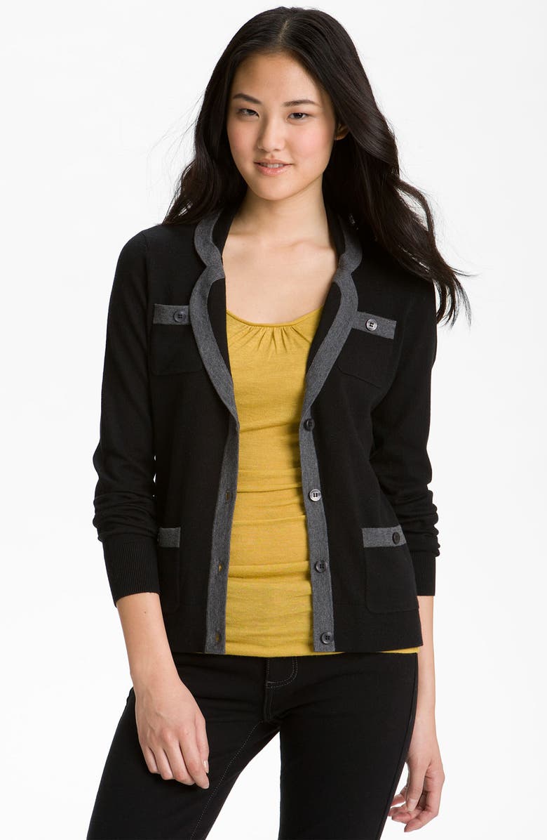 Halogen<sup>®</sup> Tipped Sweater Blazer, Main, color, 