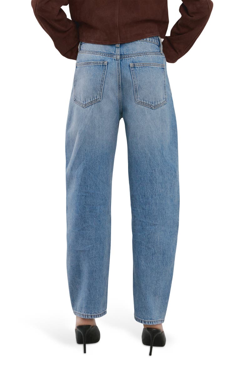 High Waist Barrel Jeans, Alternate, color, MEDIUM BLUE