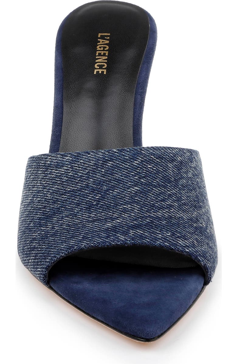 L'AGENCE Lolita Pointed Toe Sandal, Alternate, color, Dark Denim