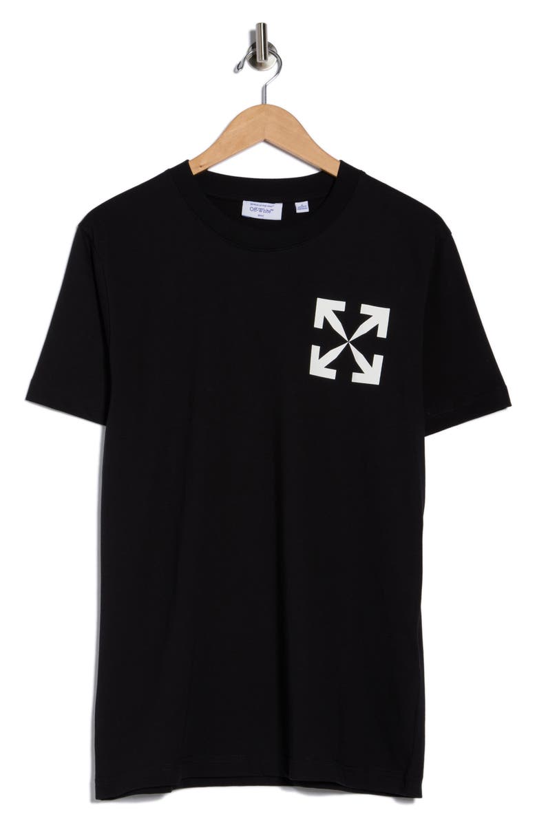 Off-White Single Arrow Slim Fit Short Sleeve T-Shirt, Main, color, Black-White