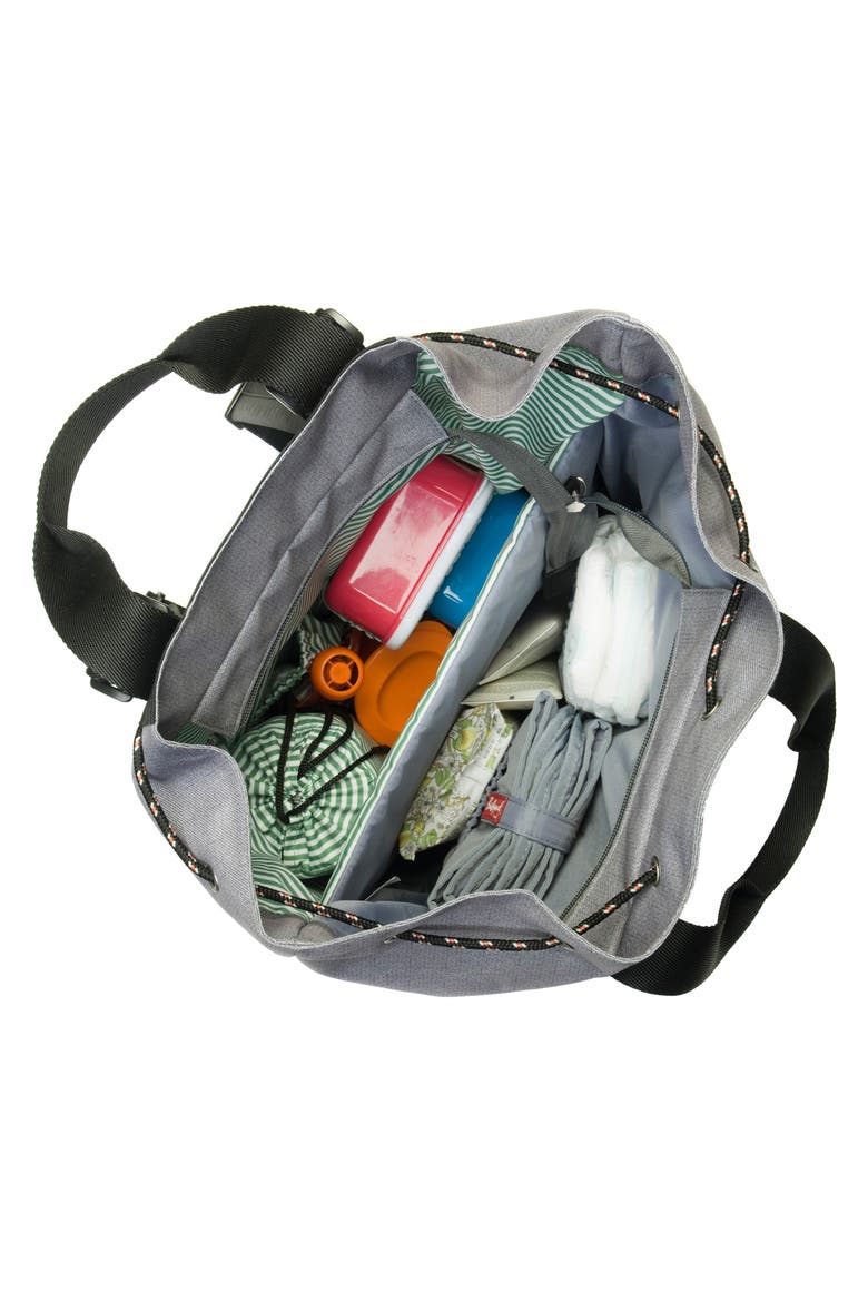 Eco Top N' Tail Convertible Diaper Backpack, Alternate, color, GREY
