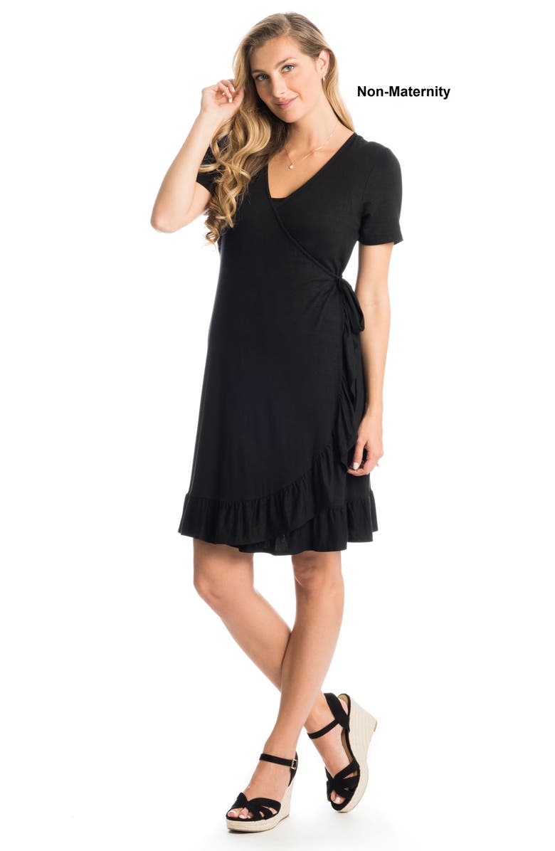 Everly Grey Araceli Maternity/Nursing Wrap Dress, Alternate, color, 