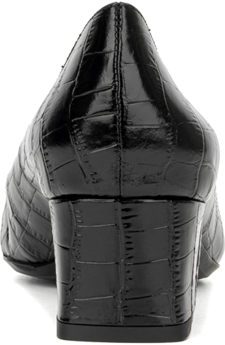 Aquatalia Pasha Croc Embossed Pointed Toe Pump, Alternate, color,