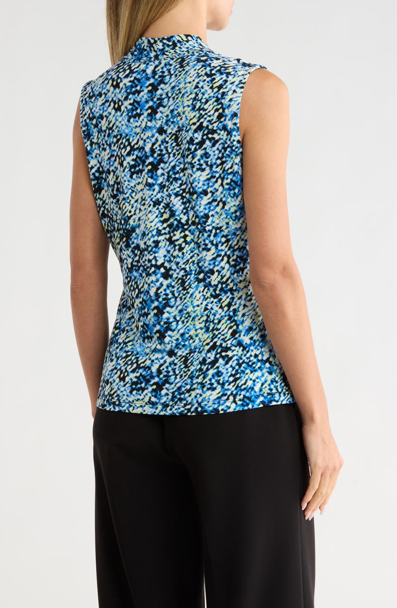 Calvin Klein V-Neck Sleeveless Jersey Top, Alternate, color, Star Sapphire Multi