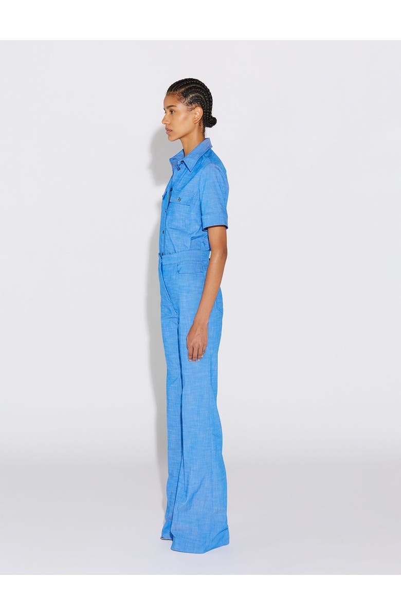 Callas Milano Vesper Stretch denim poplin shirt, Alternate, color, Blue